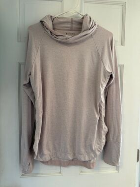 Athleta Women's Taupe Cowl Neck Pullover